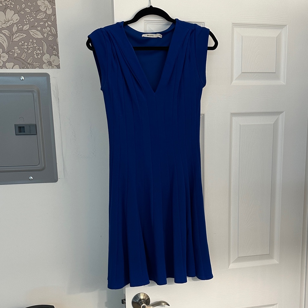 Bailey 44 Royal Blue Biofeedback Fit And Flare Mini Dress